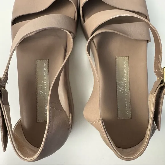 AGL Platform Flatform Leather Sandals Women’s Size 38.5 / 8.5 US Mauve