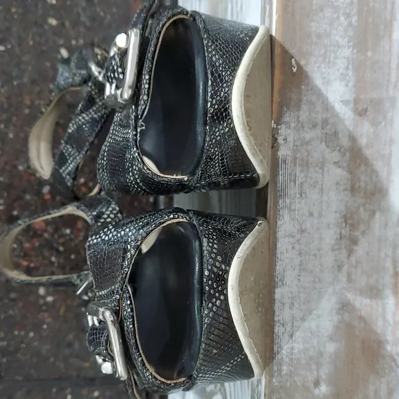 AGL SNAKE PRINT PLATFORM SANDALS SIZE 36 ROLLER COASTERS ITALY ATTILIO