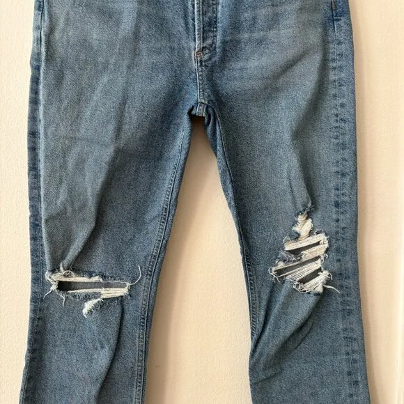 AGOLDE Riley High Rise Straight Crop Jeans in Whiplash