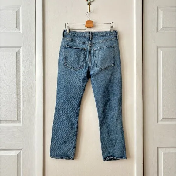 AGOLDE Riley High Rise Straight Crop Jeans in Whiplash