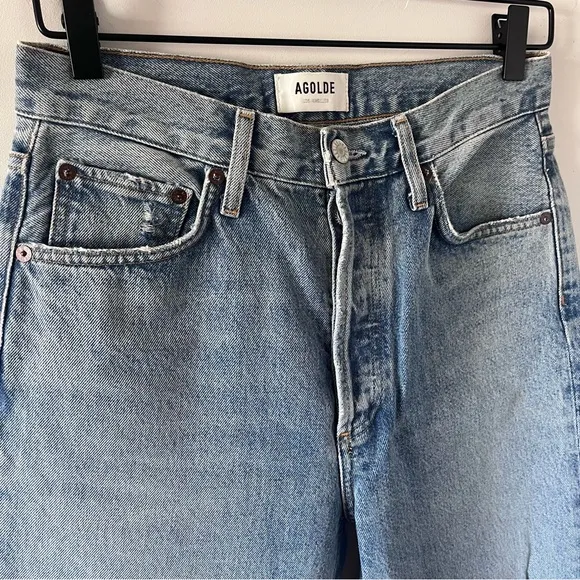 Agolde Riley Straight Crop Jean Escalate Size 26