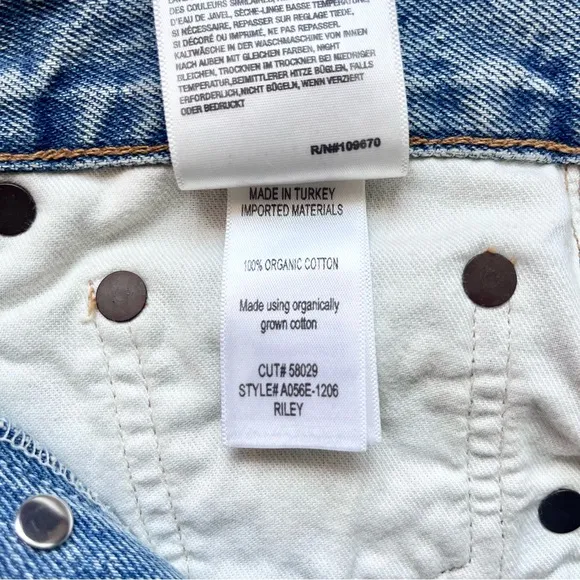 Agolde Riley Straight Crop Jean Escalate Size 26