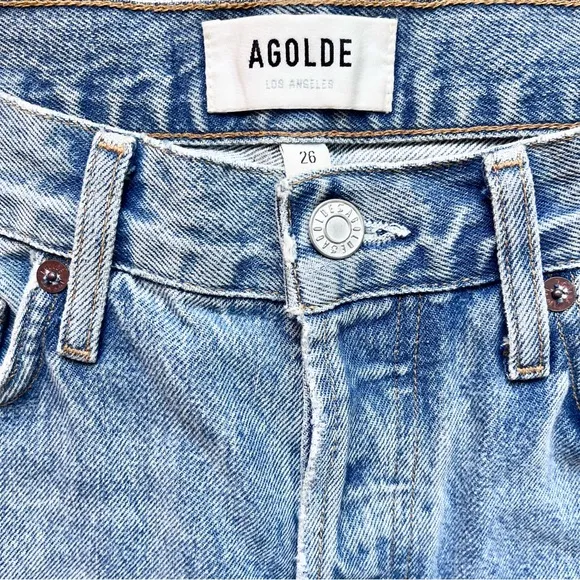 Agolde Riley Straight Crop Jean Escalate Size 26