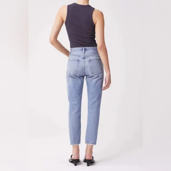 Agolde Riley Straight Crop Jean Escalate Size 26