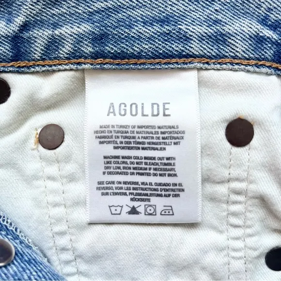 Agolde Riley Straight Crop Jean Escalate Size 26