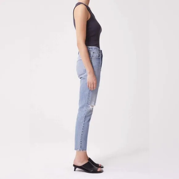 Agolde Riley Straight Crop Jean Escalate Size 26