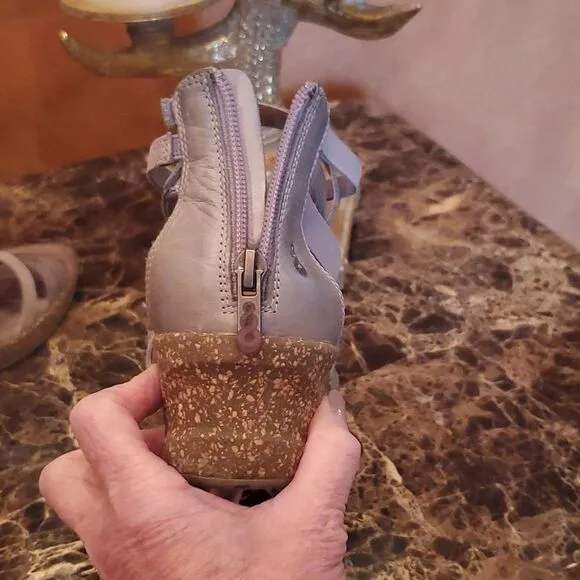 Ahnu Trolley Strapoy Wedge Sandals, Size W7, Excellent Cond!
