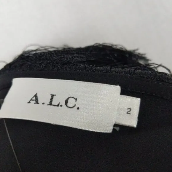 A.L.C. Lottman Fringe Viscose Blend Dress 2