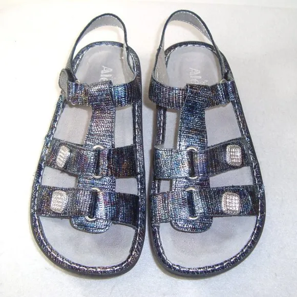 Alegria Iridescent Kleo Glimmer Glam Gladiator Sandals Size 38 (7.5)