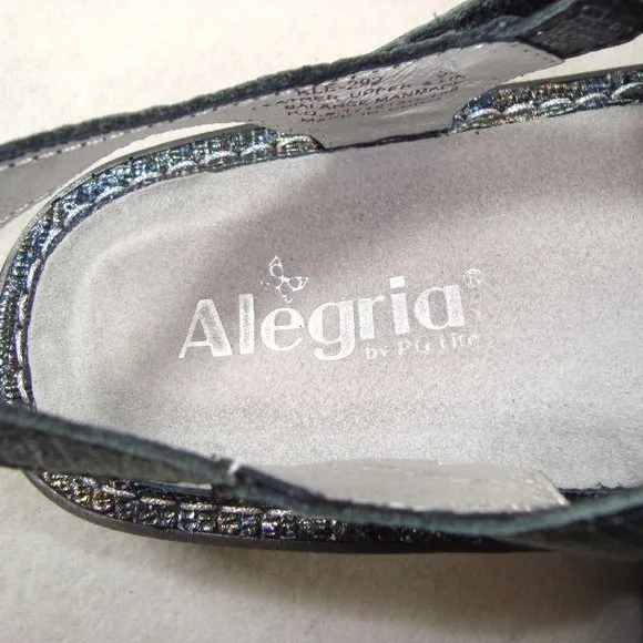 Alegria Iridescent Kleo Glimmer Glam Gladiator Sandals Size 38 (7.5)