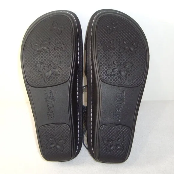 Alegria Iridescent Kleo Glimmer Glam Gladiator Sandals Size 38 (7.5)