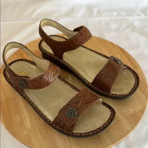 Alegria Leather Adjustable Backstrap Sandals - Judie 8/8.5 EU38