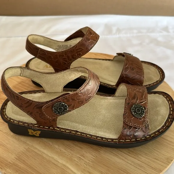Alegria Leather Adjustable Backstrap Sandals - Judie 8/8.5 EU38