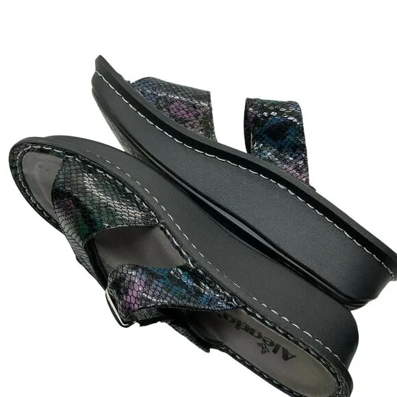 Alegria Slide Sandals Womens Karmen Kar-726 Purple Double Strap US 8/8.5 EUR 38