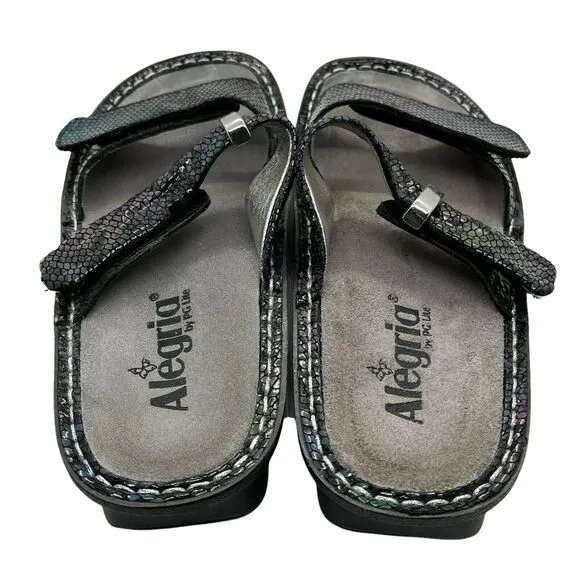 Alegria Slide Sandals Womens Karmen Kar-726 Purple Double Strap US 8/8.5 EUR 38