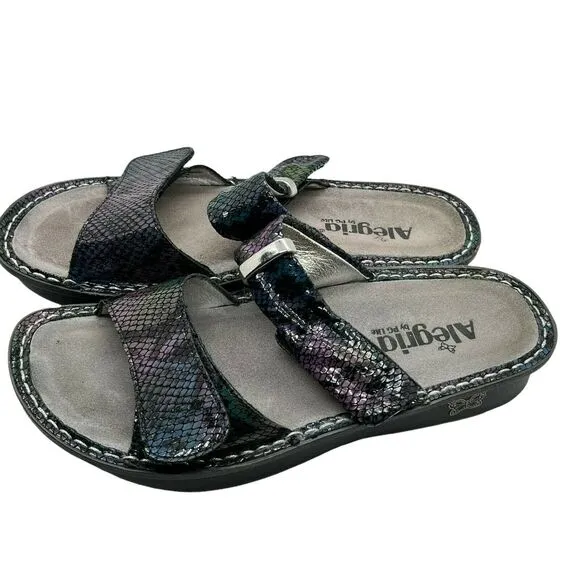 Alegria Slide Sandals Womens Karmen Kar-726 Purple Double Strap US 8/8.5 EUR 38
