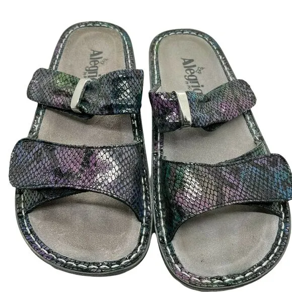 Alegria Slide Sandals Womens Karmen Kar-726 Purple Double Strap US 8/8.5 EUR 38