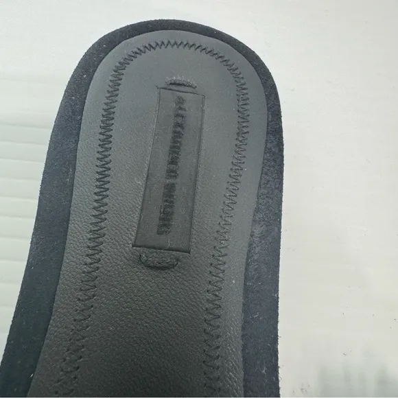Alexander Wang Ava Pom Poms Fur Black Slides Sandals Size 36