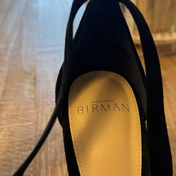 Alexandre Birman Black Suede Lupita Heeled Sandals