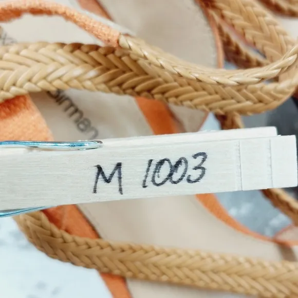 Alexandre Birman Orange Fabric Woven Strappy Heeled Sandals M1003