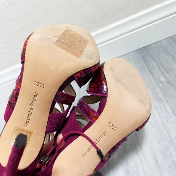 Alexandre Birman Snake Sandals Heels