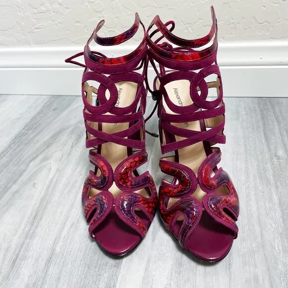 Alexandre Birman Snake Sandals Heels
