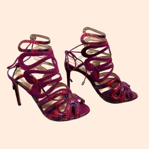 Alexandre Birman Snake Sandals Heels
