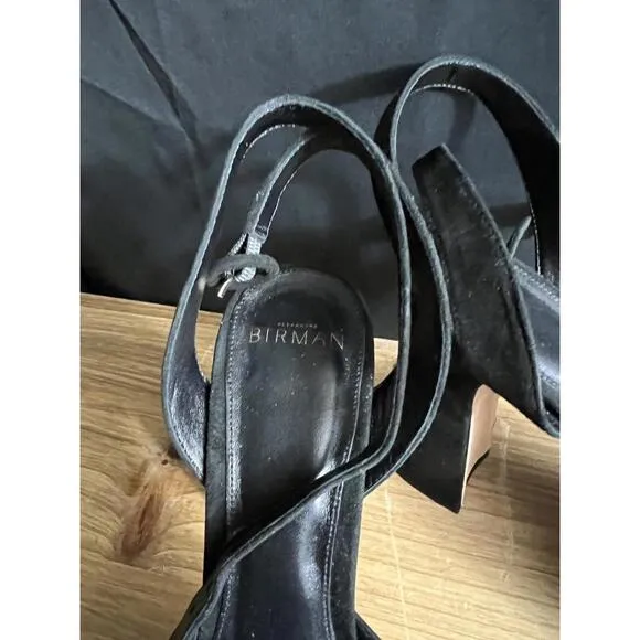 Alexandre Birman Vita Black Suede 4.75&quot; Platform Heel Sandals EUR 40/US 9.5 $695