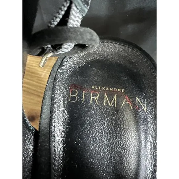 Alexandre Birman Vita Black Suede 4.75&quot; Platform Heel Sandals EUR 40/US 9.5 $695