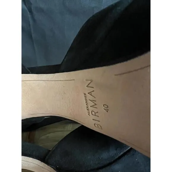Alexandre Birman Vita Black Suede 4.75&quot; Platform Heel Sandals EUR 40/US 9.5 $695