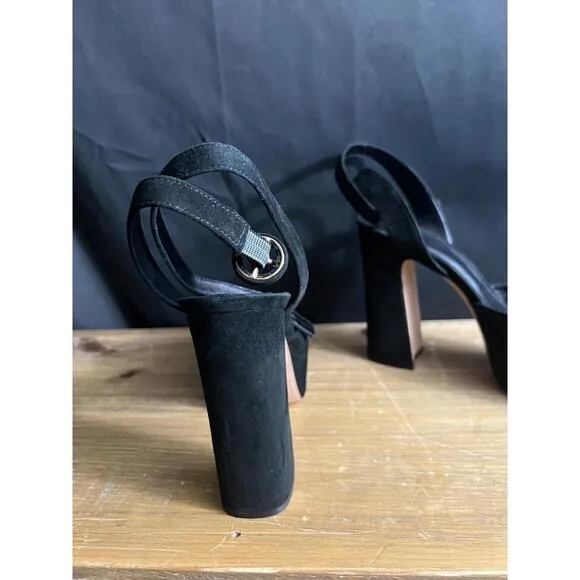 Alexandre Birman Vita Black Suede 4.75&quot; Platform Heel Sandals EUR 40/US 9.5 $695