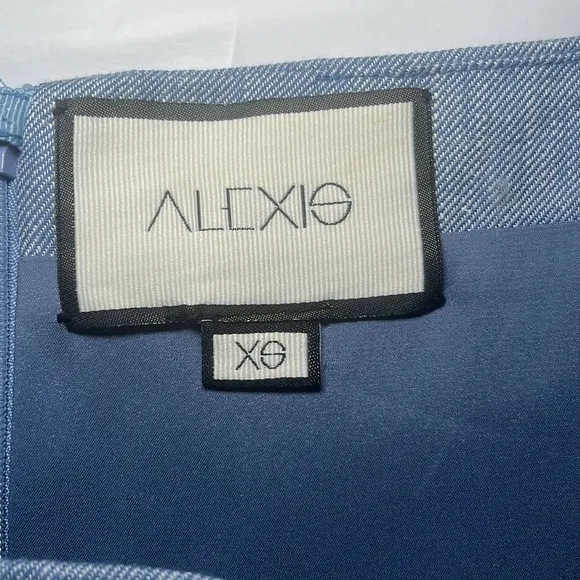 ALEXIS TATYANA STRAPLESS CHAMBRAY MINI DRESS Size XS