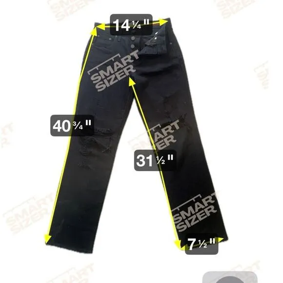 Alice   Olivia High Rise Loose Fit Boyfriend Jeans Black Distressed EUC 26