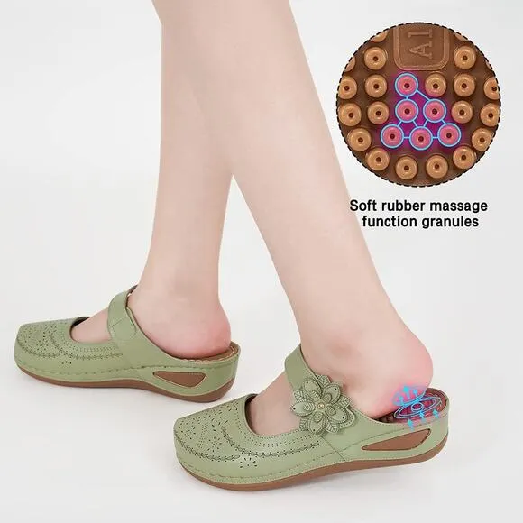 Alicegana Women's Mules Sandals Summer Slip On Clog With Arch Support Size 42 EU