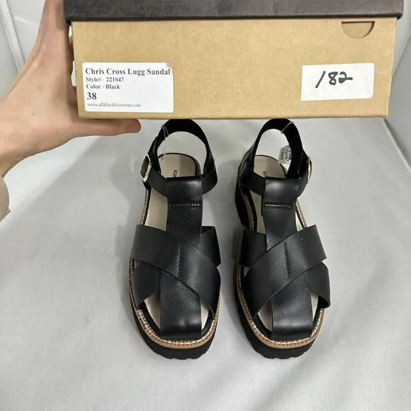All Black Chunky Platform Sandals (7)