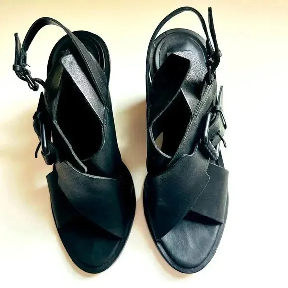 All Saints Elin Wedge Leather Sandals