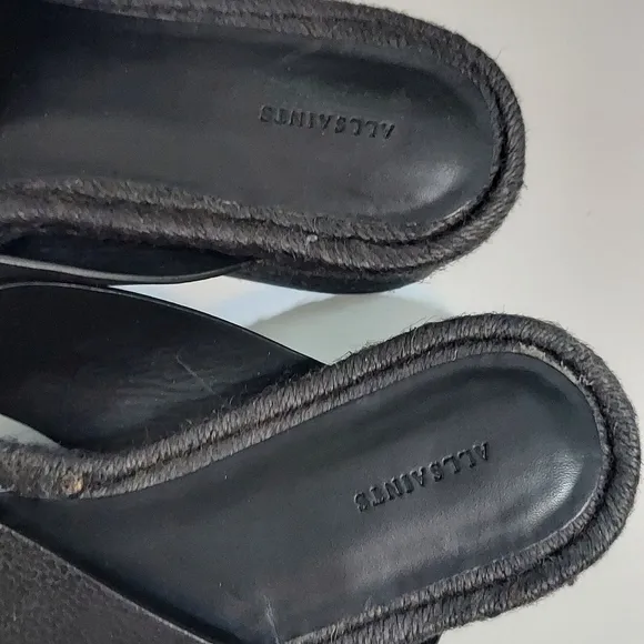 All Saints Harlem Platform Sandals Black Size 37