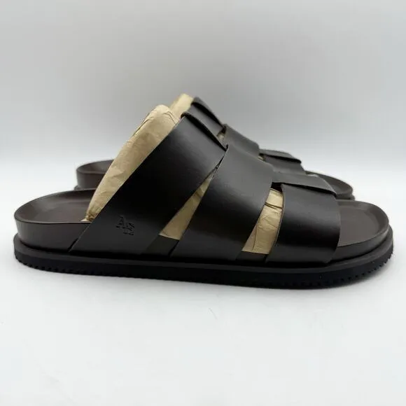 Allen Edmonds Mens Davis Sandals US 9 EU 43 Dark Brown Leather Fisherman NIB
