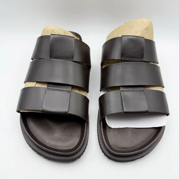 Allen Edmonds Mens Davis Sandals US 9 EU 43 Dark Brown Leather Fisherman NIB