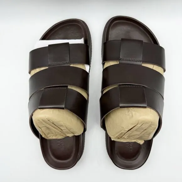 Allen Edmonds Mens Davis Sandals US 9 EU 43 Dark Brown Leather Fisherman NIB