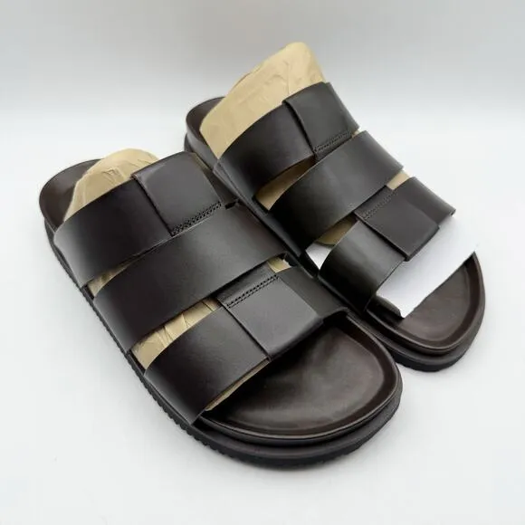 Allen Edmonds Mens Davis Sandals US 9 EU 43 Dark Brown Leather Fisherman NIB