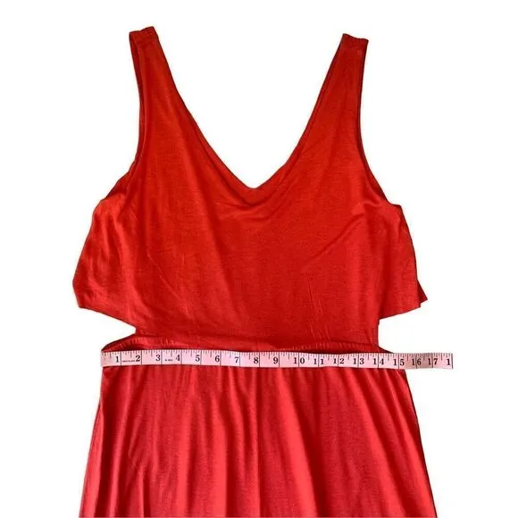 ALLSAINTS Red Helena Popover Maxi Dress