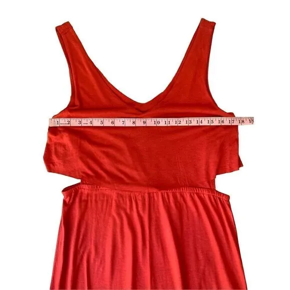 ALLSAINTS Red Helena Popover Maxi Dress