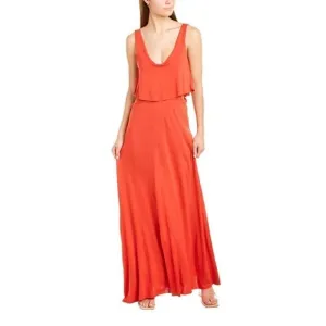 ALLSAINTS Red Helena Popover Maxi Dress