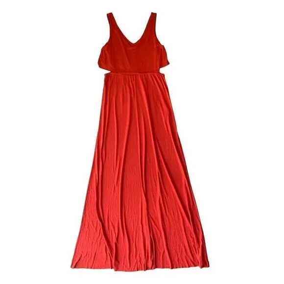 ALLSAINTS Red Helena Popover Maxi Dress