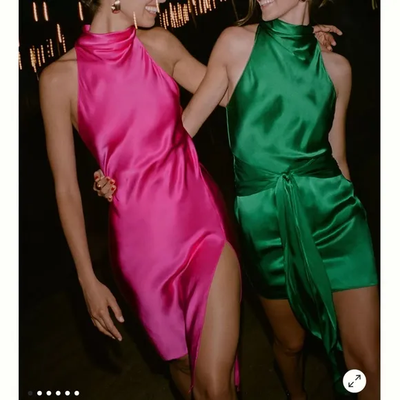 Amanda Uprichard Sandrine silk Dress - L