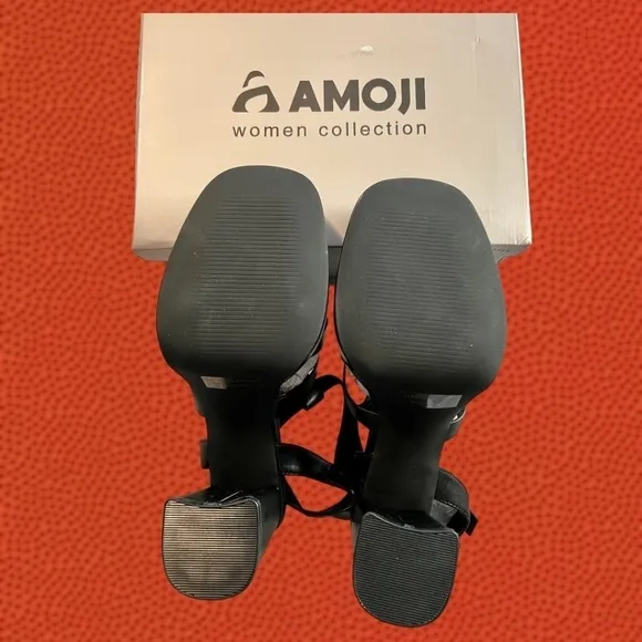 AMOJI Strappy Block Heel (Super Comfy!) 4” Gladiator Platform Sandals NWT/8.5