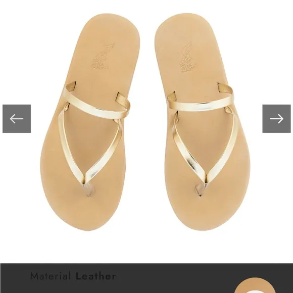 Ancient Greek Sandals Myla sandals flip flops 37 Platinum Gold