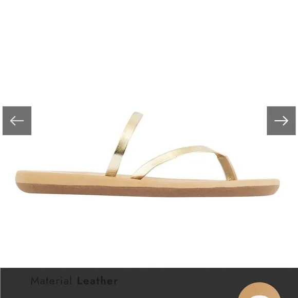 Ancient Greek Sandals Myla sandals flip flops 37 Platinum Gold