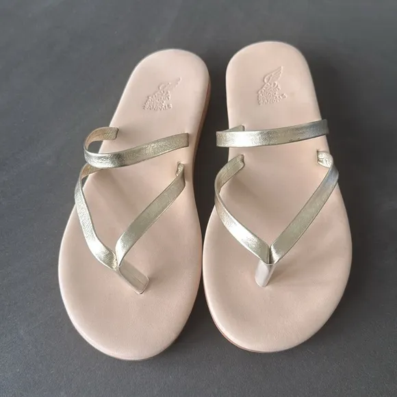Ancient Greek Sandals Myla sandals flip flops 37 Platinum Gold